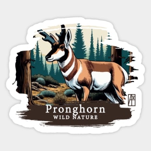 Pronghorn - WILD NATURE - PRONGHORN -6 Sticker